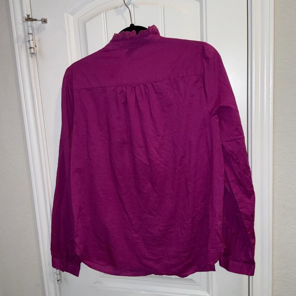 Talbots Fuchsia Ruffle Blouse - Picture 4 of 4
